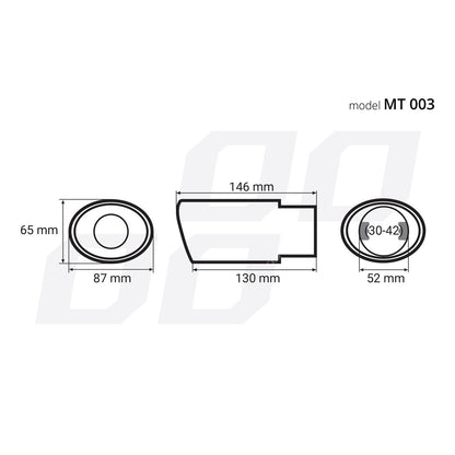 Ornament toba esapament din otel inoxidabil MT 003-3