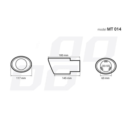 Ornament toba esapament din otel inoxidabil MT 014-3