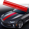 Sticker autoadeziv Tuning, model "Triple Stripes", dimensiune 125 x 22 cm, culoare Rosie-0