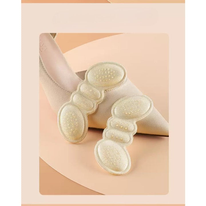 Set 2 Branturi cu Pernute pentru Calcai, Flippy, Suport Interior pentru Incaltaminte, Marime Universala, Aderent pe Piele, Crem-2