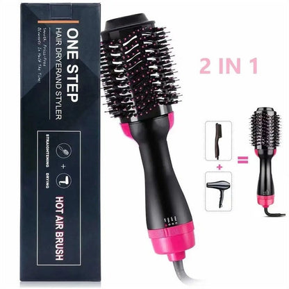 Perie Electrica de Par Fixa, Flippy, pentru Volum, Ceramica, 3 Setari de Temperatura, 1000W, pentru Toate Tipurile de Par, Negru-Roz-8