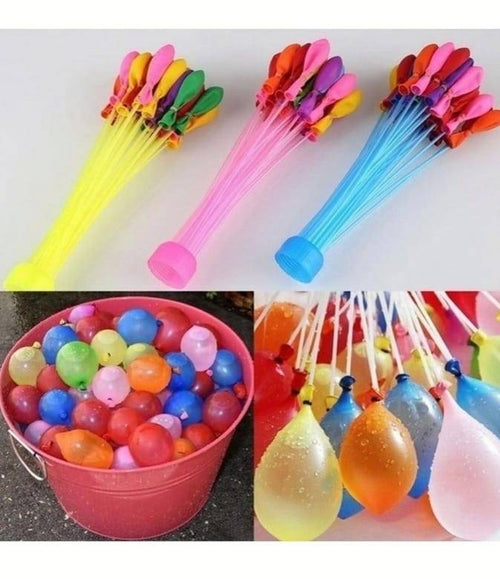 1 Set x 37 Baloane Tip Bombe cu Apă, cu Adaptor Inclus, Multicolor, 3 ani+
