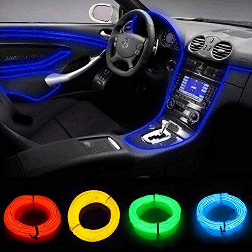 Bandă LED Ambient pentru Interior Auto – Goshop, 5 metri, Roșu-Portocaliu