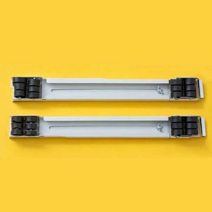 Set Suport Reglabil cu Roti pentru Mutat Mobila, Flippy, Dimensiune Reglabila, Greutate Maxima 330kg, Benzi Antiderapante, cu Frana, Alb Negru-3