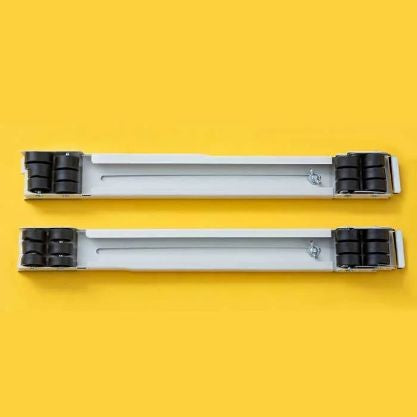 Set Suport Reglabil cu Roti pentru Mutat Mobila, Flippy, Dimensiune Reglabila, Greutate Maxima 330kg, Benzi Antiderapante, cu Frana, Alb Negru-3