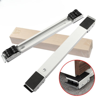Set Suport Reglabil cu Roti pentru Mutat Mobila, Flippy, Dimensiune Reglabila, Greutate Maxima 330kg, Benzi Antiderapante, cu Frana, Alb Negru-7