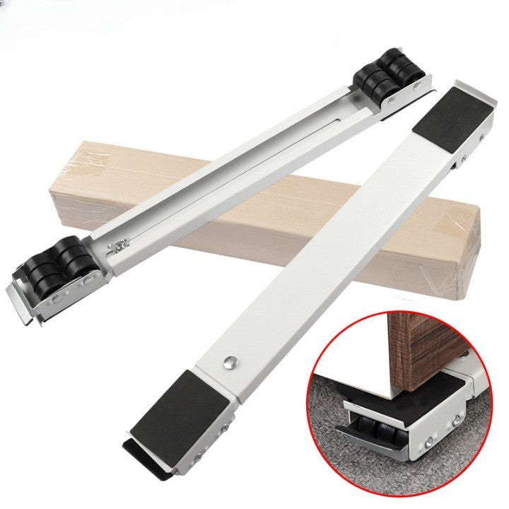 Set Suport Reglabil cu Roti pentru Mutat Mobila, Flippy, Dimensiune Reglabila, Greutate Maxima 330kg, Benzi Antiderapante, cu Frana, Alb Negru-7