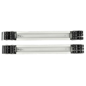 Set Suport Reglabil cu Roti pentru Mutat Mobila, Flippy, Dimensiune Reglabila, Greutate Maxima 330kg, Benzi Antiderapante, cu Frana, Alb Negru-0