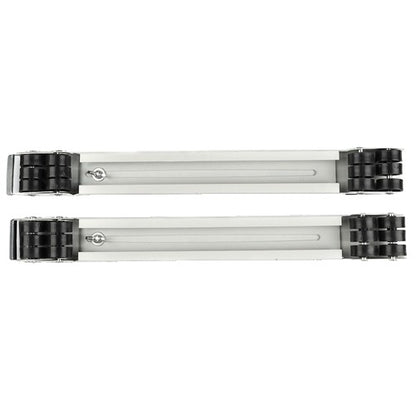 Set Suport Reglabil cu Roti pentru Mutat Mobila, Flippy, Dimensiune Reglabila, Greutate Maxima 330kg, Benzi Antiderapante, cu Frana, Alb Negru-0