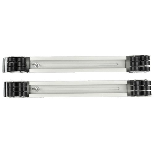 Set Suport Reglabil cu Roti pentru Mutat Mobila, Flippy, Dimensiune Reglabila, Greutate Maxima 330kg, Benzi Antiderapante, cu Frana, Alb Negru-0