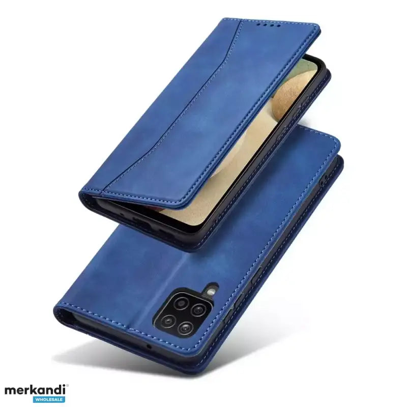 Husa Magnet Fancy Case pentru Samsung Galaxy A12 5G - Albastru