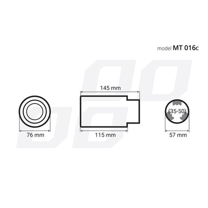 Ornament toba esapament din otel inoxidabil MT 016C-4
