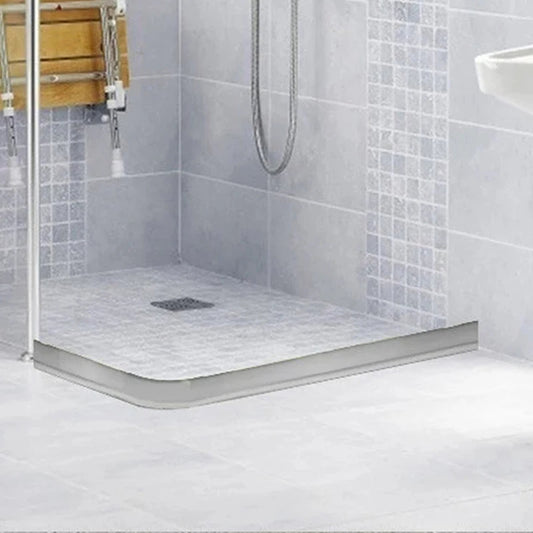 Opritor de apa din silicon pentru baie,cu banda adeziva,lungime 150cm, culoare alba