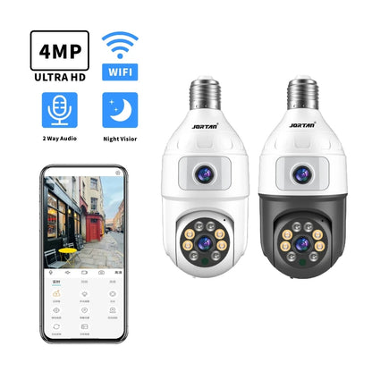Camera de securitate Jortan Bulb Camera Night Vision E27 Light Bulb,cu prindere la bec,cu doua lentile