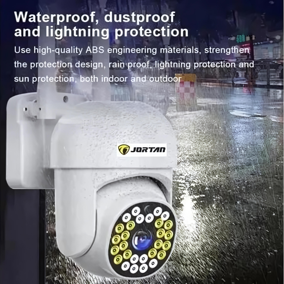 Set 4x Camera de Securitate WiFi Jortan JT-8161QJ - Viziune Nocturnă 30M, 1080P, Alerta Human-ID cu LED-uri Active+4 carduri de 32gb
