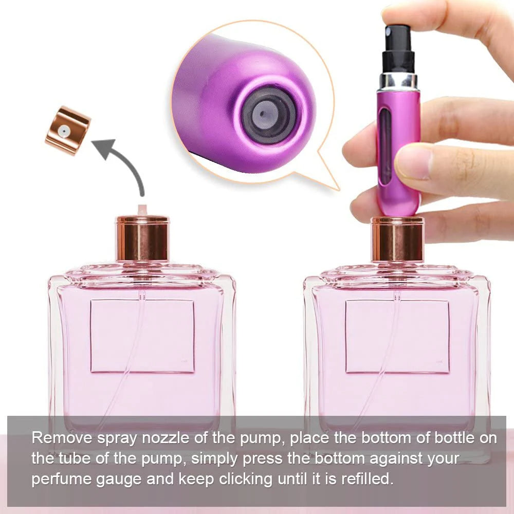 Set 4 mini sticle pentru parfum reincarcabila,capacitate 5ML