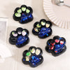 Jucarie Antistres Squishy, Flippy, cu Revenire Lenta, Model Cat Paw, Strugure, 6.5x6.5 cm, 62g, Ambalaj Transparent, 5 Modele, Negru-Albastru-0