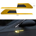 Set 2 stickere reflectorizante BUMERANG cu insertie Carbon 5D, culoare Galben-0