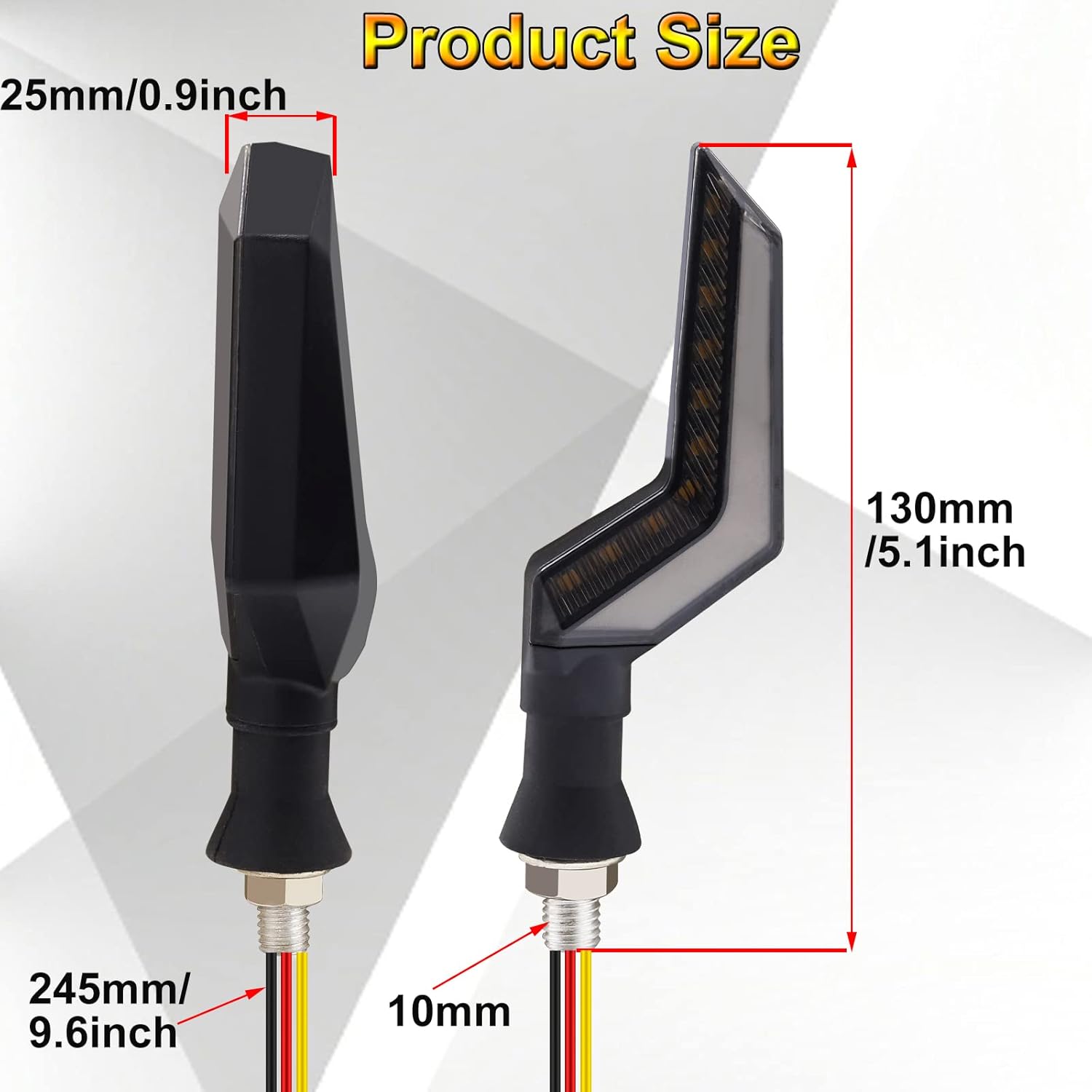Set 2 lampi Semnalizare Moto, model BUMERANG, cu 2 functii, pozitie si semnalizare, tensiune 12V-4