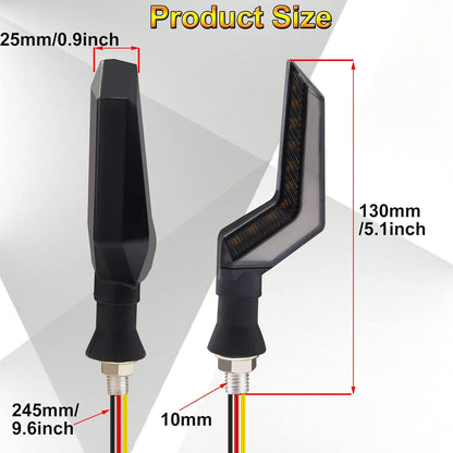 Set 2 lampi Semnalizare Moto, model BUMERANG, cu 2 functii, pozitie si semnalizare, tensiune 12V-4