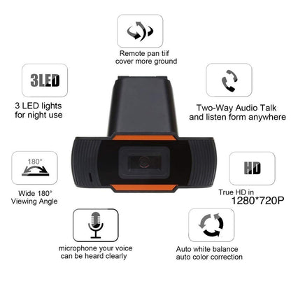 Camera Webcam HD cu Microfon Integrat – Plug & Play USB, Compatibilă cu Windows, Mac, Conferințe și Gaming