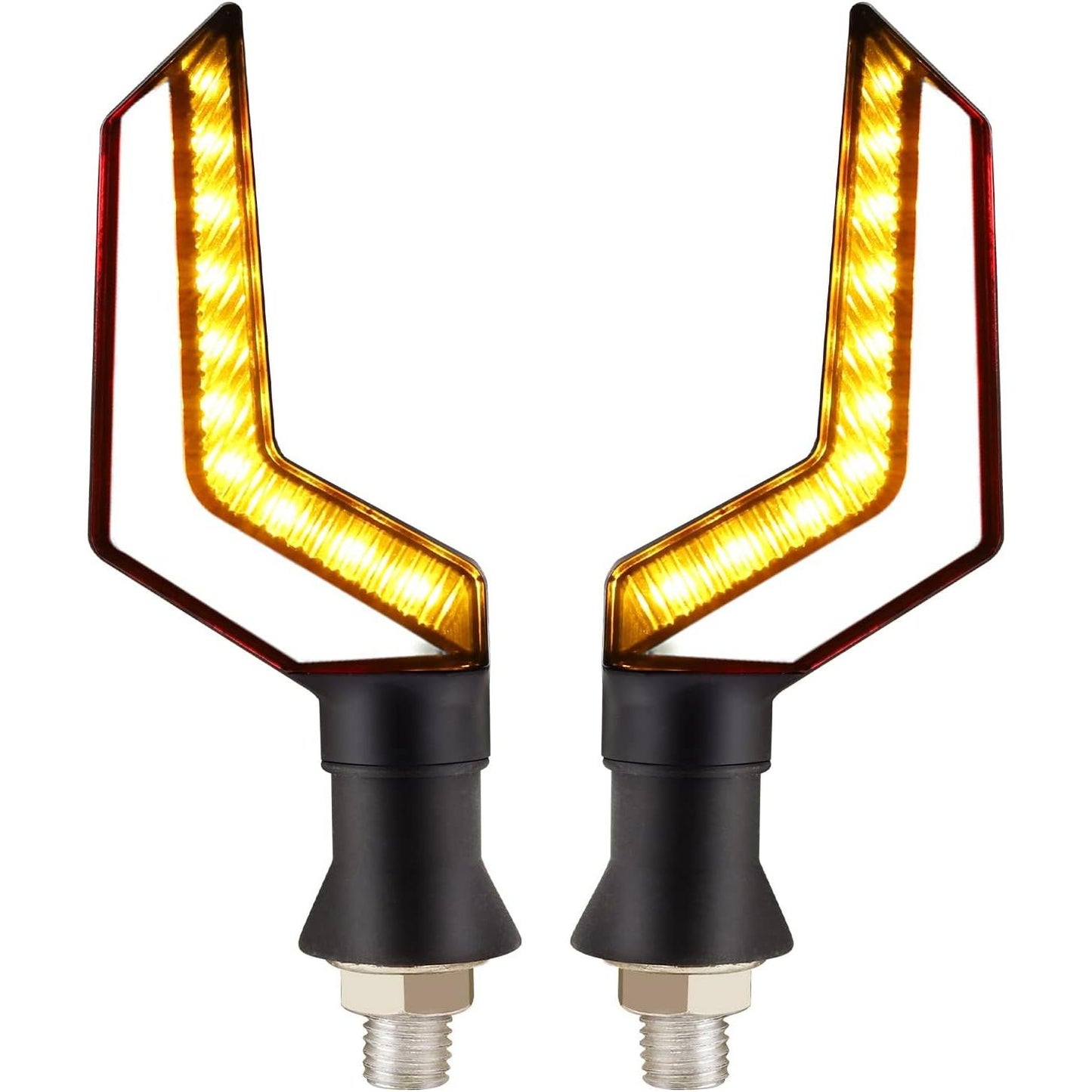 Set 2 lampi Semnalizare Moto, model BUMERANG, cu 2 functii, pozitie si semnalizare, tensiune 12V-1