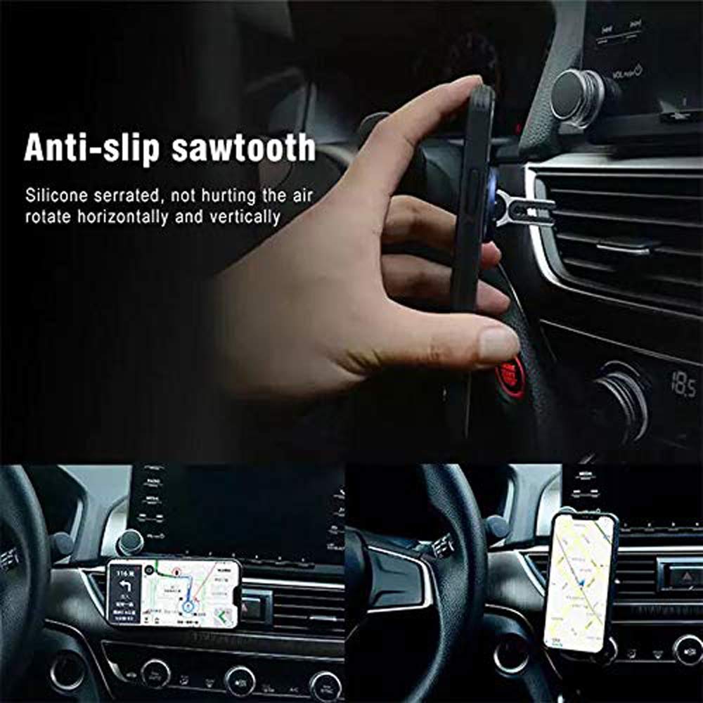 Inel suport telefon 2 in 1, cu adeziv 3M, cu prindere pe ventilatie, negru