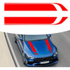 Set 2 stickere autoadezive Tuning, model "Hood Stripes V1", dimensiune 85 x 12 cm, culoare Rosie-0