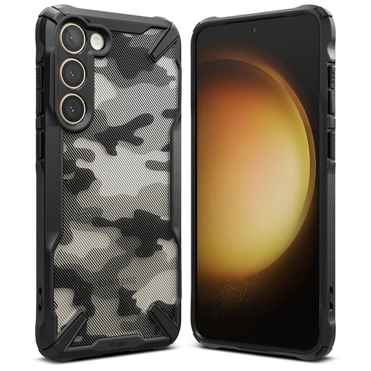 Husa Ringke Fusion X Design pentru Samsung Galaxy S23 Plus - Camo Black