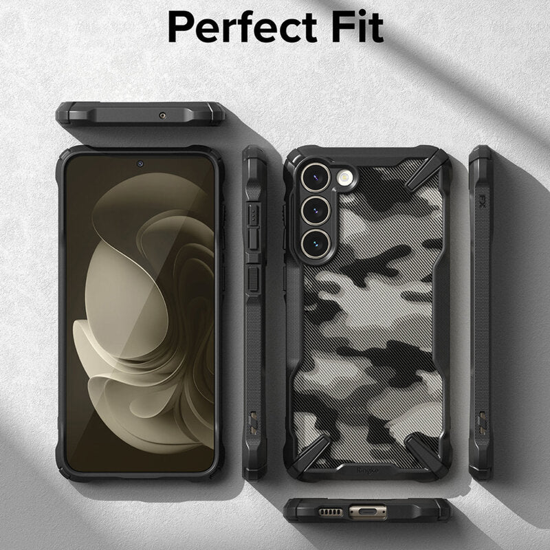 Husa Ringke Fusion X Design pentru Samsung Galaxy S23 Plus - Camo Black