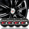 Set 4 buc. ornament central janta, model "F1 Black", diametru 5cm-0