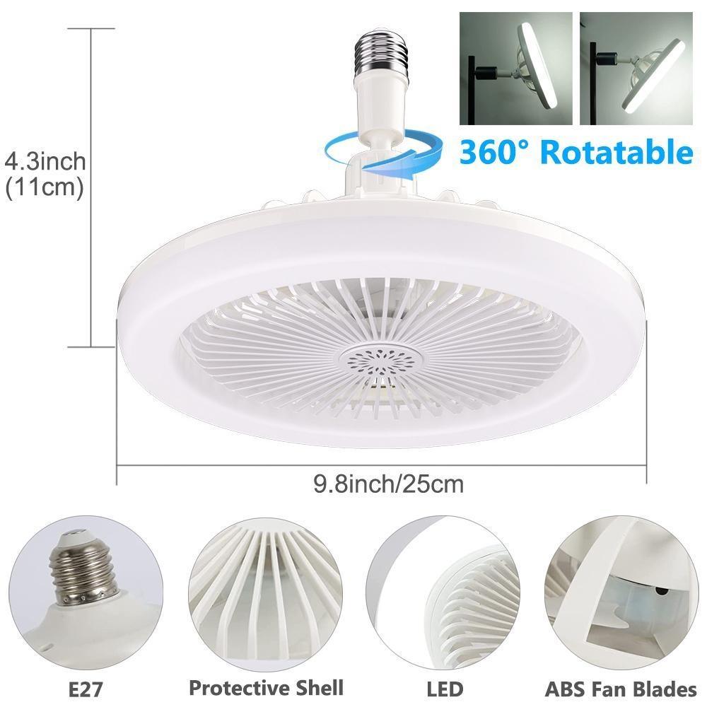 VENTILATOR DE TAVAN CU TELECOMANDĂ ȘI LUMINĂ 30W LED LAMPA FAN SMART