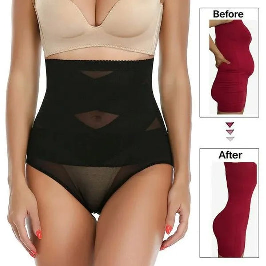 Chiloți Modelatori pentru Abdomen cu Talie Inalta si Corset, Flippy, Negru, Push-Up, Marimea L-1