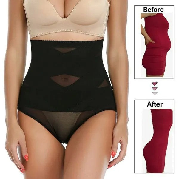 Chiloți Modelatori pentru Abdomen cu Talie Inalta si Corset, Flippy, Negru, Push-Up, Marimea L-1