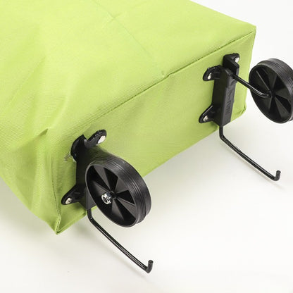 Geanta Pliabila, Flippy, 2 in 1, Carucior cu Roti, pentru Cumparaturi, 19 l, Verde, Plastic, 39 x 46 x 12 cm-6