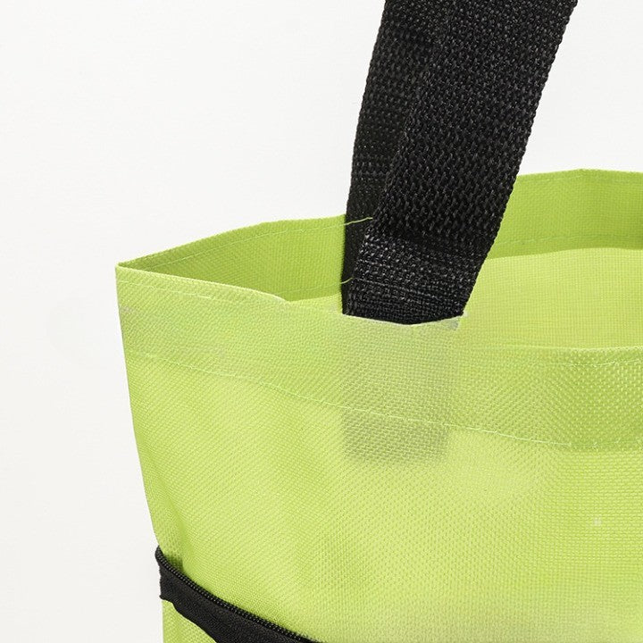Geanta Pliabila, Flippy, 2 in 1, Carucior cu Roti, pentru Cumparaturi, 19 l, Verde, Plastic, 39 x 46 x 12 cm-5