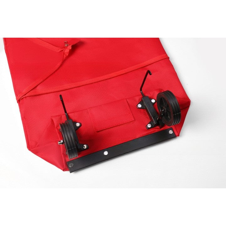 Geanta Pliabila, Flippy, 2 in 1, Carucior cu Roti, pentru Cumparaturi, 19 l, Rosu, Plastic, 39 x 46 x 12 cm-2