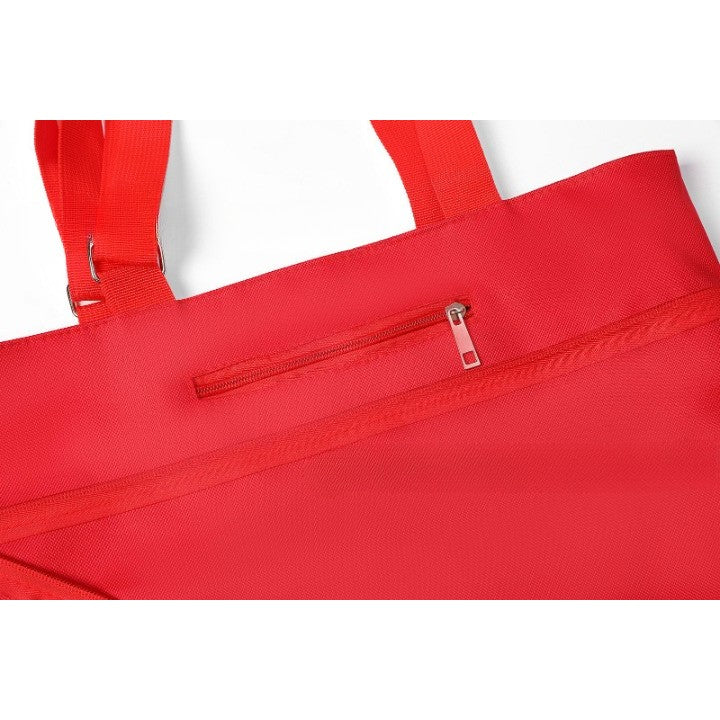 Geanta Pliabila, Flippy, 2 in 1, Carucior cu Roti, pentru Cumparaturi, 19 l, Rosu, Plastic, 39 x 46 x 12 cm-3