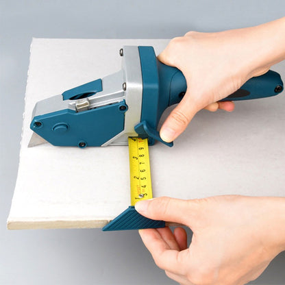 Instrument Manual pentru Bricolaj, Flippy, Ruleta Incorporata, Taiere Gips si Carton, 23x7 cm, Albastru-2