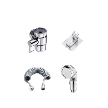 Set Extensie de Dus, Flippy, pentru Baterie Baie sau Bucatarie, 4 Piese, Filtru de Ioni Negativi, Furtun Flexibil de 3 Metri, Argintiu-3