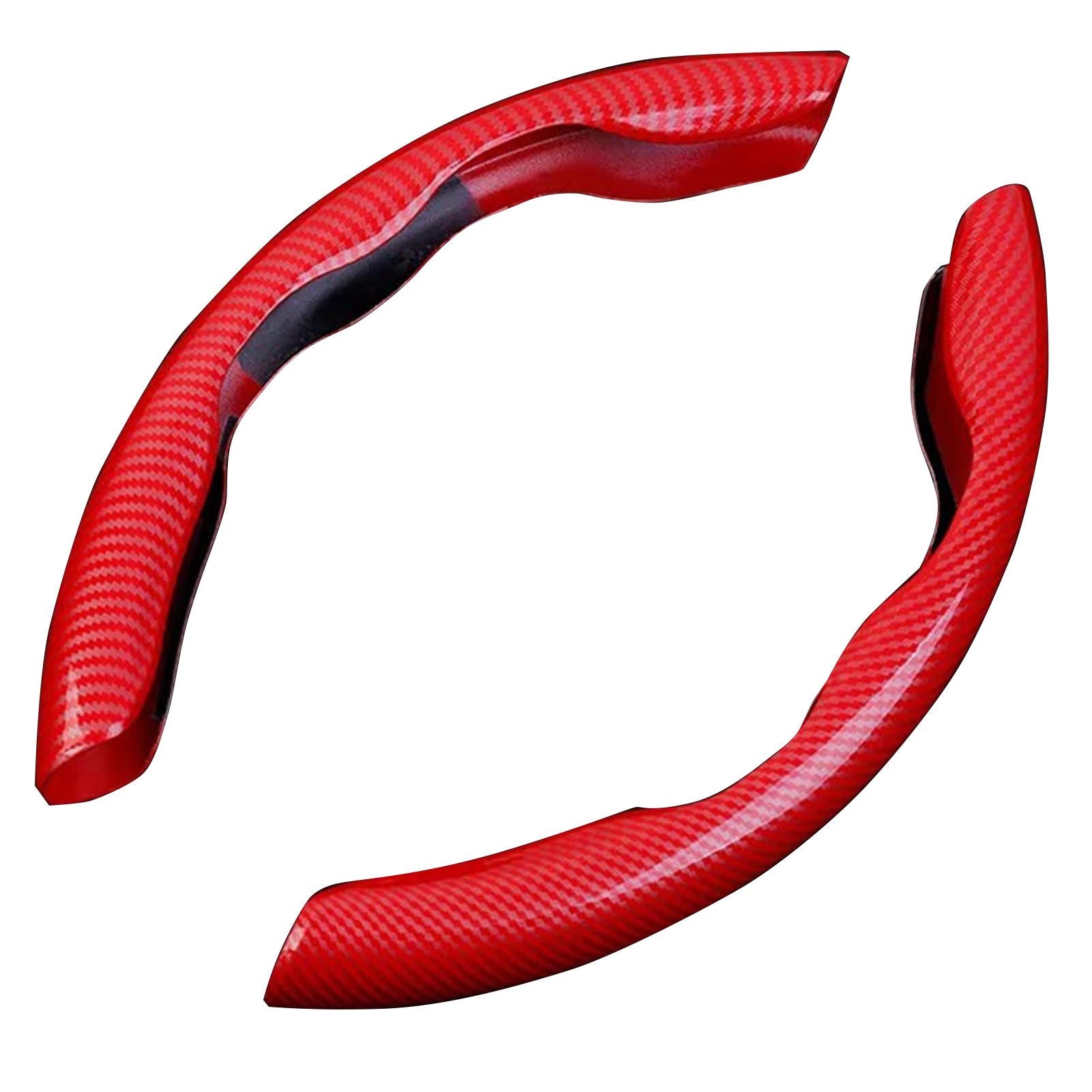 Set 2 ornamente volan finisaj CARBON ROSU, dimensiune universala-2
