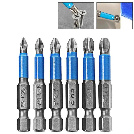 10 bucăți de cap magnetic antiderapant pentru șurubelnițe, 50 mm / 75 mm
