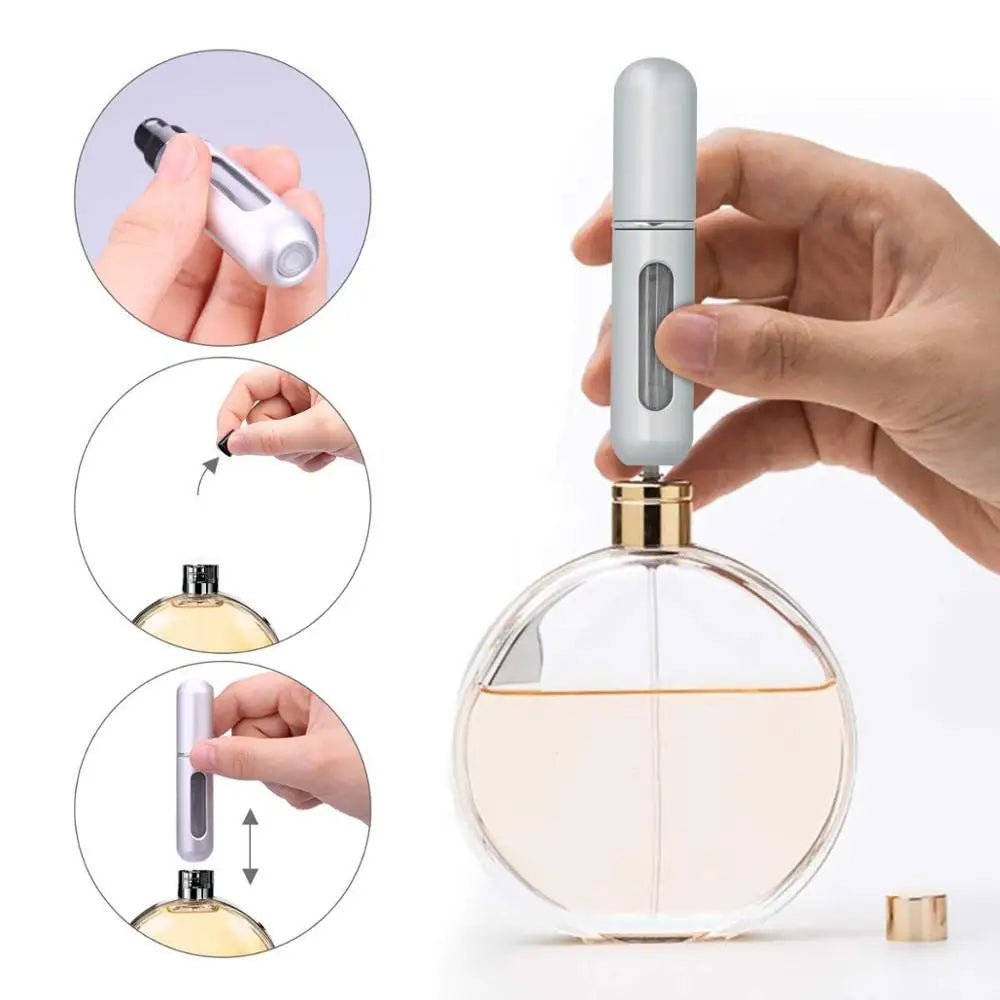 Set 4 mini sticle pentru parfum reincarcabila,capacitate 5ML