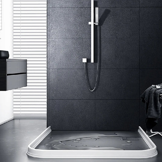 Opritor de apa din silicon pentru baie,cu banda adeziva,lungime 150cm, culoare alba
