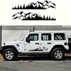 Set 2 stickere autoadezive pentru vehicule Off Road, model "Forest & Mountains", dimensiune 100 x 20 cm, culoare Neagra-0