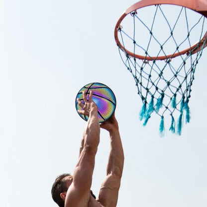 Minge Basketball reflectorizantă, design holografic, 24.5 cm