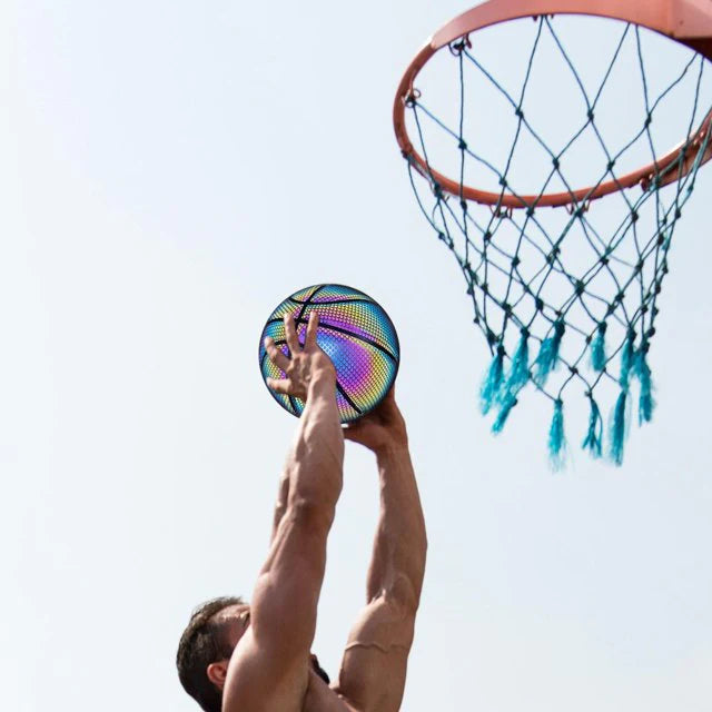 Minge Basketball reflectorizantă, design holografic, 24.5 cm