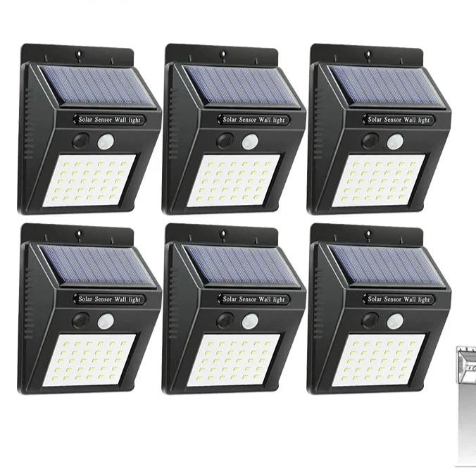 Set de 6 Lampi Solare cu Senzor de Miscare, 30 leduri SMD, rezistenta la apa IP65