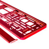 Suport numar inmatriculare din plastic, calitate Premium, culoare ROSIE-0