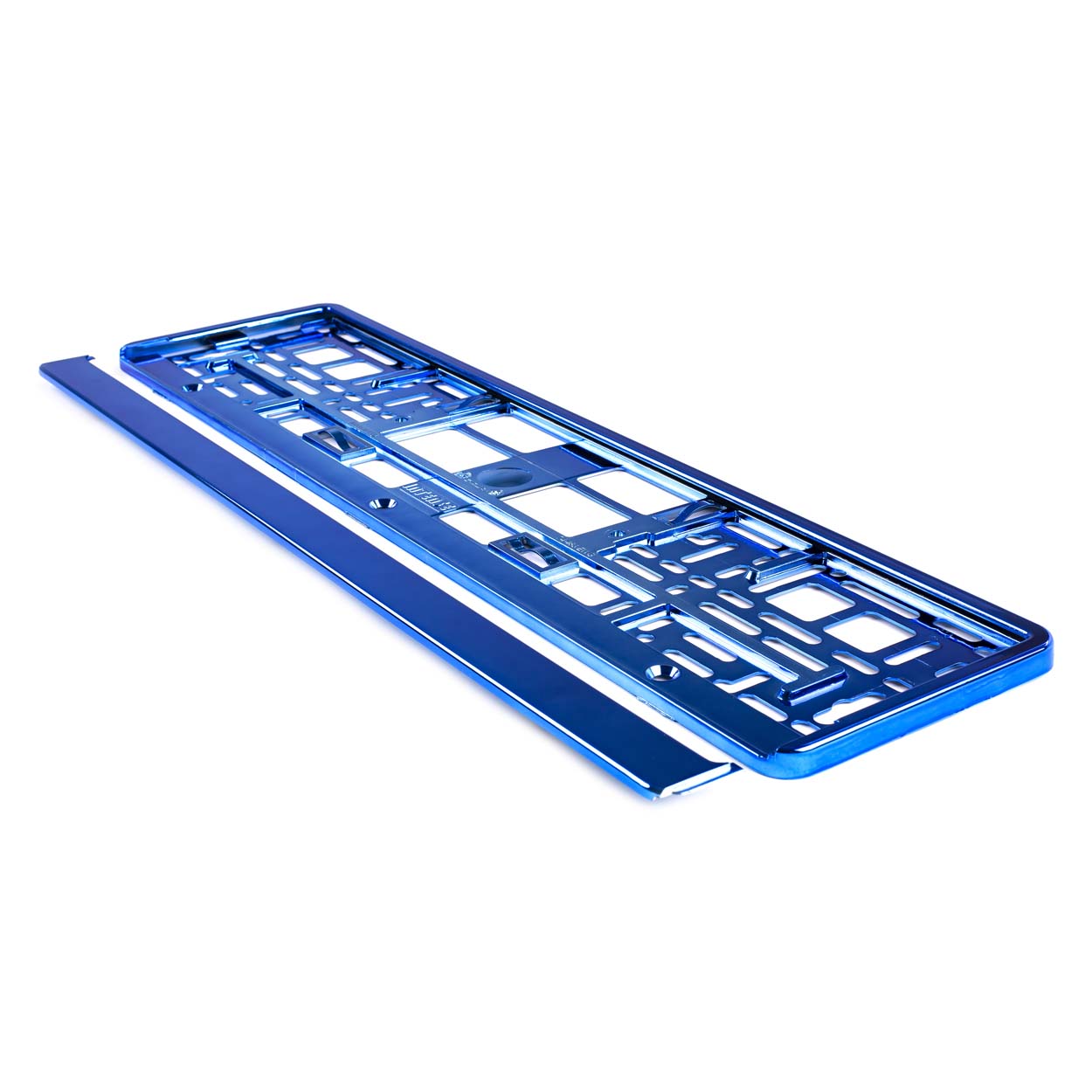 Suport numar inmatriculare din plastic, calitate Premium, culoare ALBASTRA-2